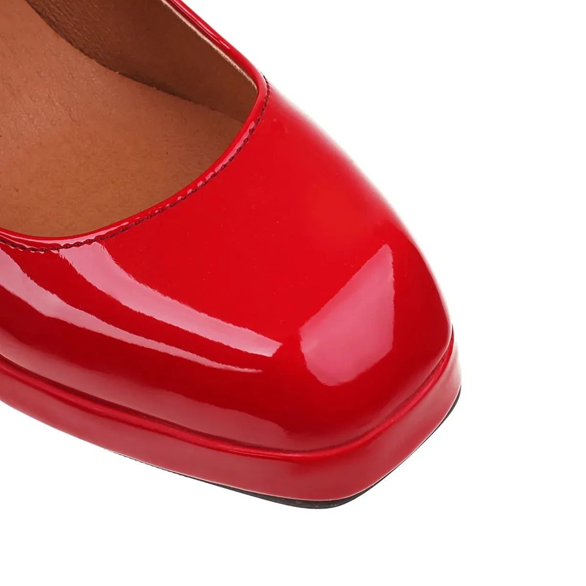 Hnzxzm Classic High Heels Women Pumps Shoes White Red Heeled Mary Janes Shoes Ladies New Party Office Wedding Shoes Female Size 47