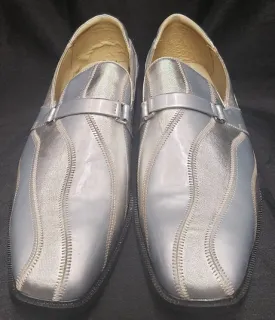 Platinum -- Men's Slip-On Dress Shoe -- Silver