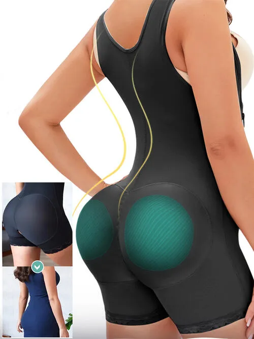 TEEK - Full Size Side Zip Up Wide Strap Shapewear