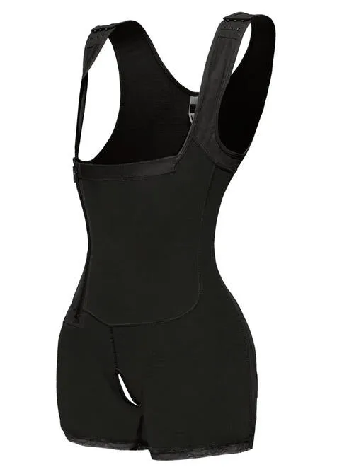 TEEK - Full Size Side Zip Up Wide Strap Shapewear