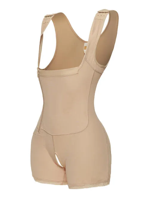 TEEK - Full Size Side Zip Up Wide Strap Shapewear