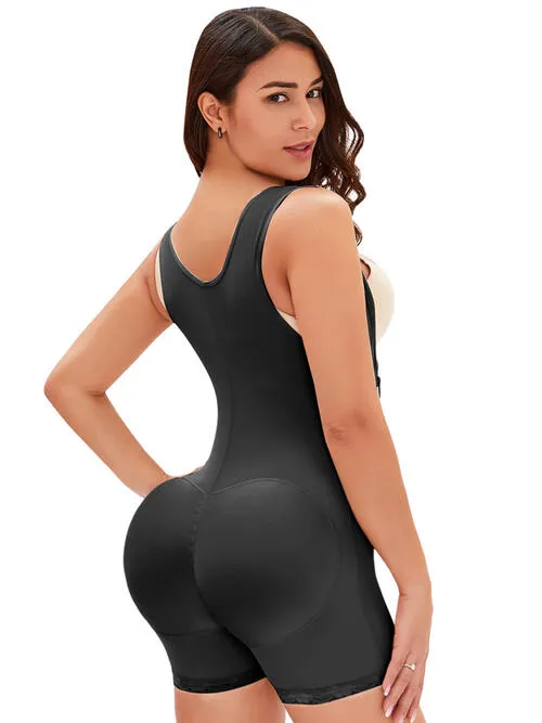 TEEK - Full Size Side Zip Up Wide Strap Shapewear